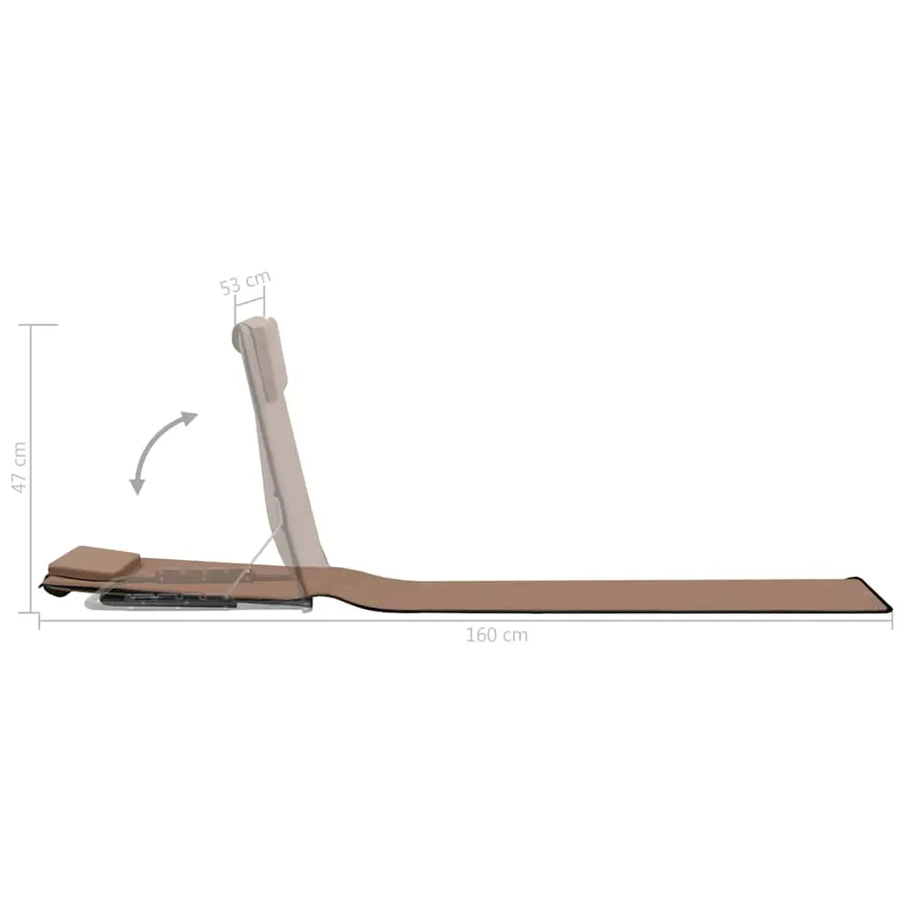 Folding Beach Mats for Outdoor Use 2 Piece Steel Frame Fabric Backrest Sun Lounger Chair Set