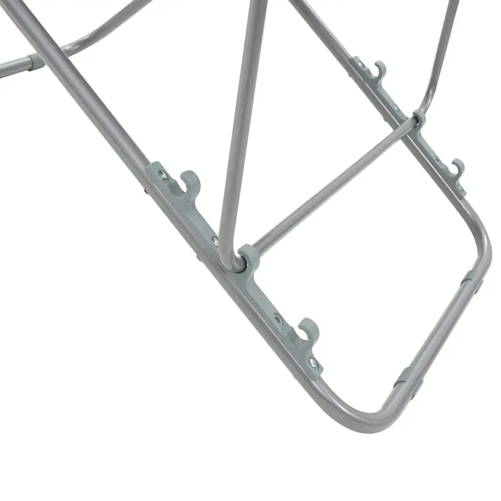 Folding Beach Chairs Set 2 pcs Outdoor Seating Grey