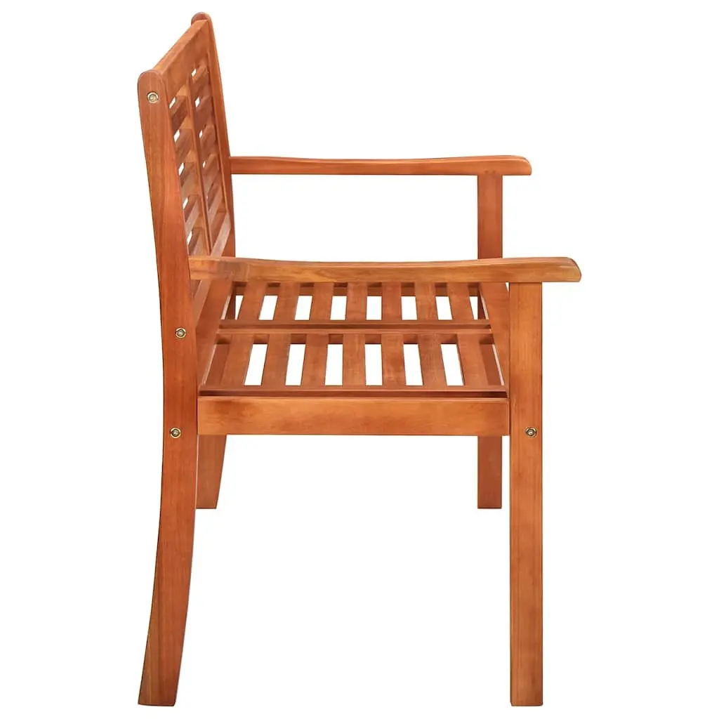 Wooden Garden Bench for Outdoor Use 120cm 2-Seater with Backrest