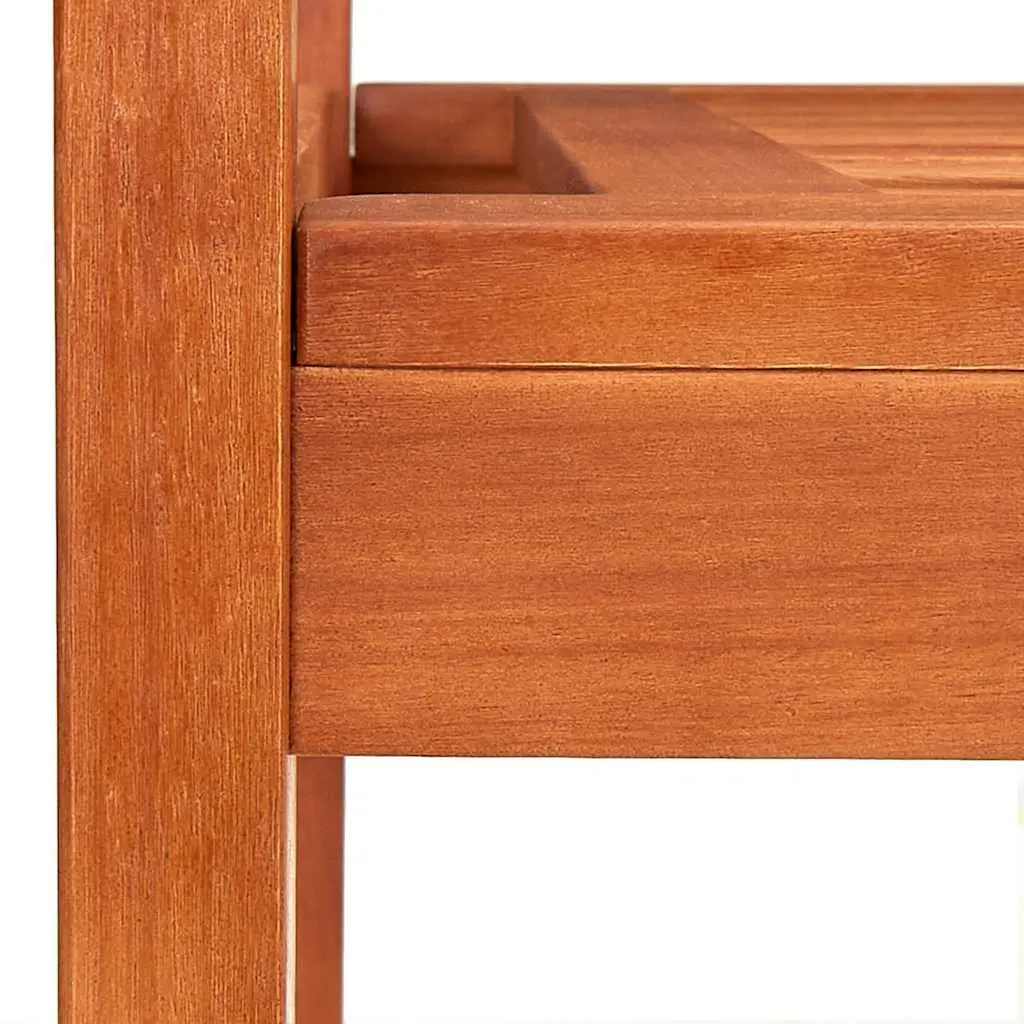 Wooden Garden Bench for Outdoor Use 120cm 2-Seater with Backrest