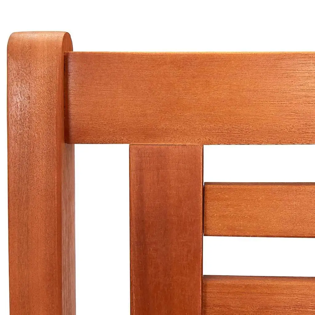 Wooden Garden Bench for Outdoor Use 120cm 2-Seater with Backrest