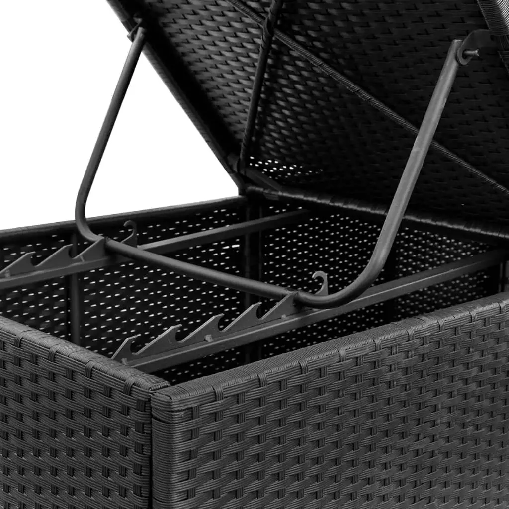 Sun Lounger Outdoor Garden Patio Chair with Cushion Black