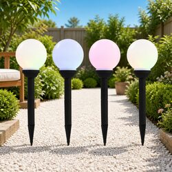 Specifications of 4 Outdoor Solar LED Spherical Lamps - 15cm