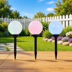 Specifications of 20cm RGB Solar LED Lamps - 3 Units