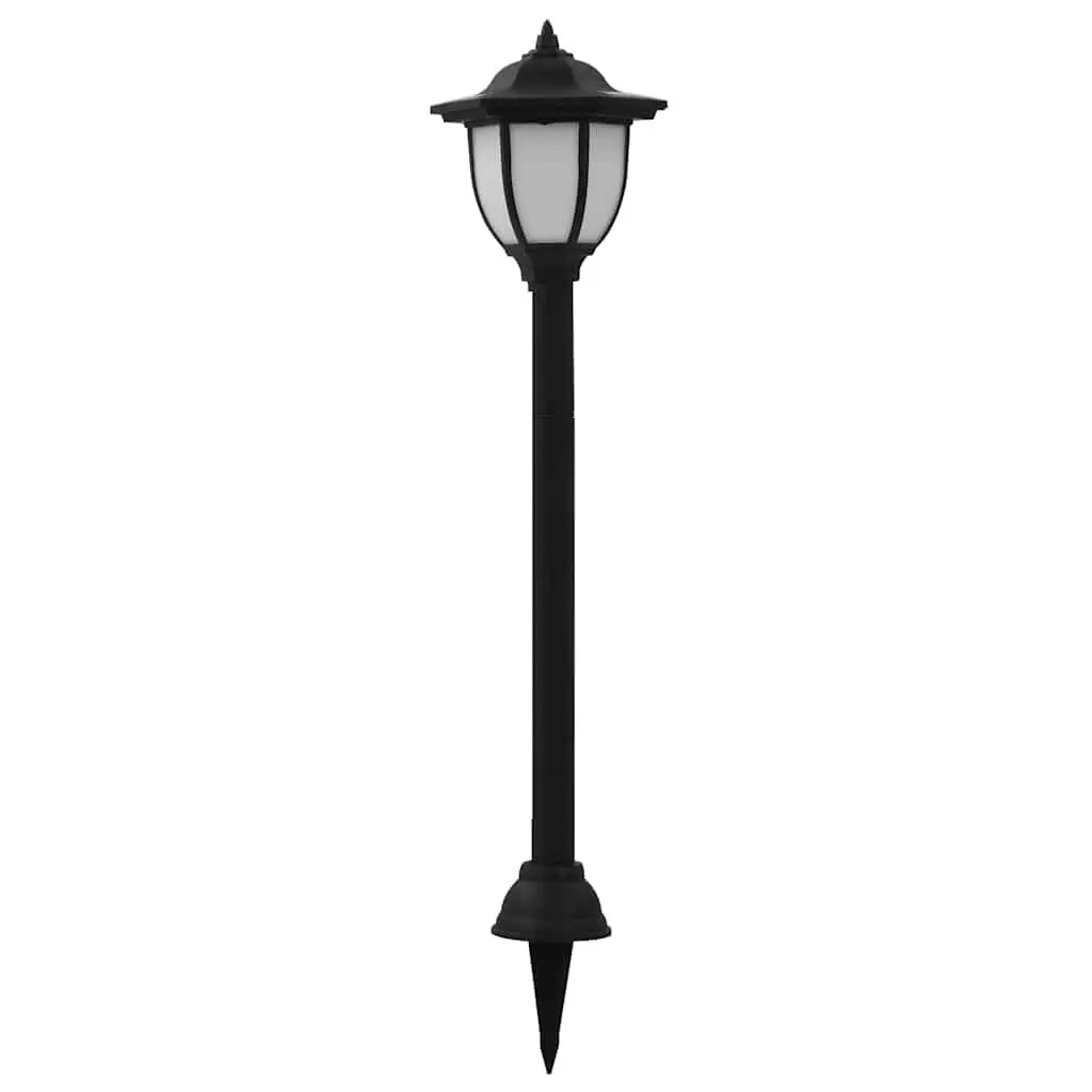 Outdoor Solar LED Lamps Garden Patio Pathway Black 3 Pack