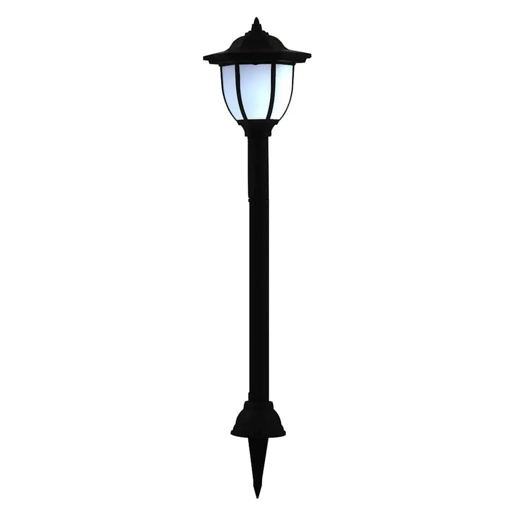 Outdoor Solar LED Lamps Garden Patio Pathway Black 3 Pack