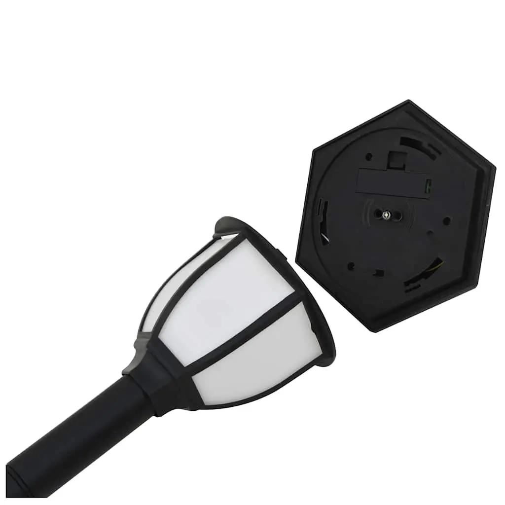 Outdoor Solar LED Lamps Garden Patio Pathway Black 3 Pack
