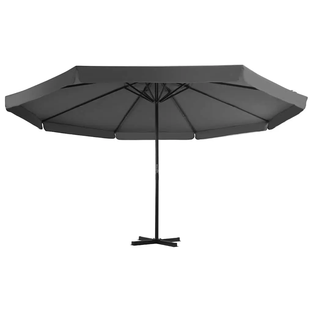 Outdoor Parasol 500cm Anthracite Garden Sunshade UV Protection Aluminium Crank