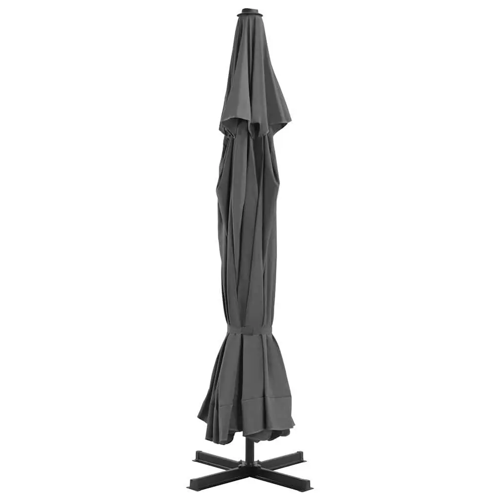 Outdoor Parasol 500cm Anthracite Garden Sunshade UV Protection Aluminium Crank