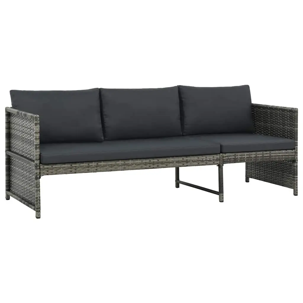 3 Piece Grey Garden Lounge Set