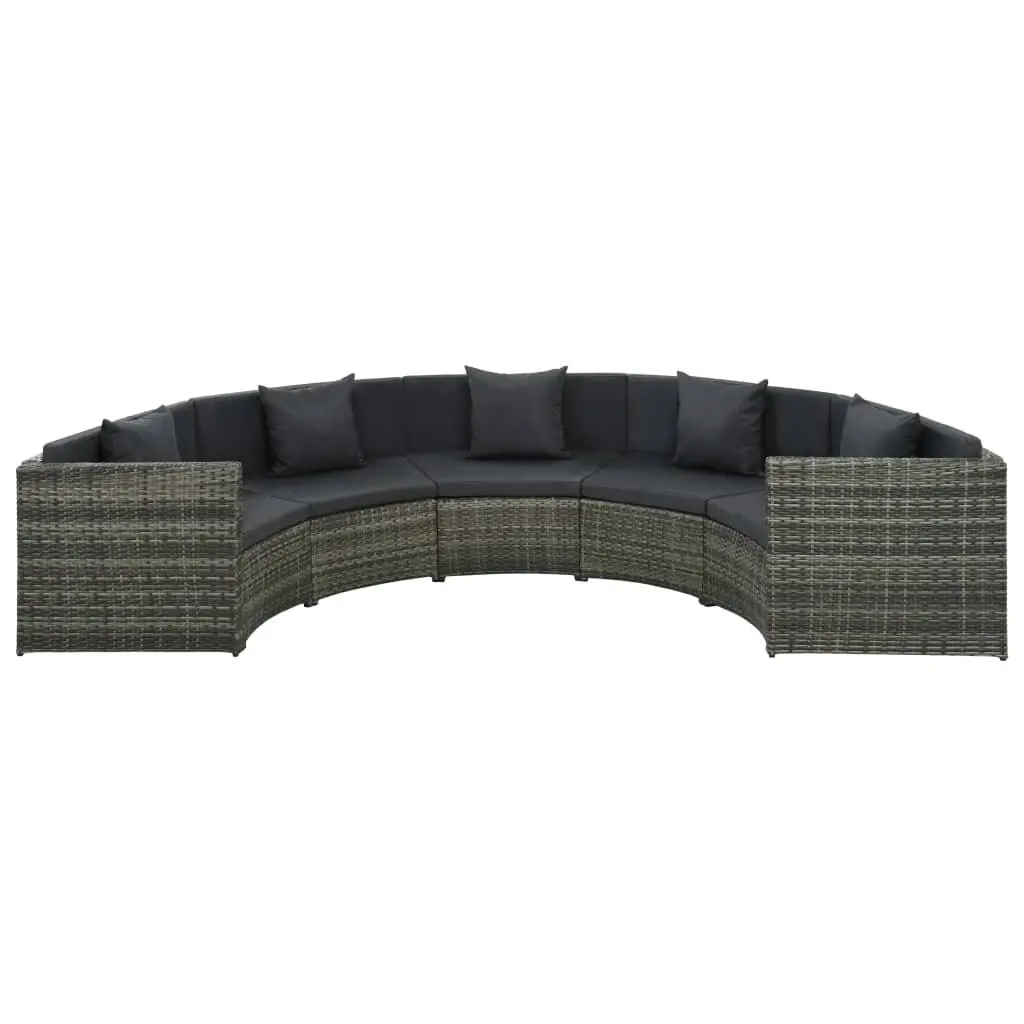Garden Lounge Sofa Set Outdoor Patio Furniture 7 Piece Grey