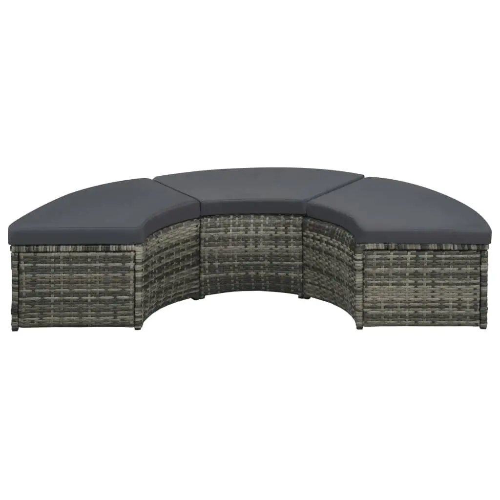 Garden Lounge Sofa Set Outdoor Patio Furniture 7 Piece Grey