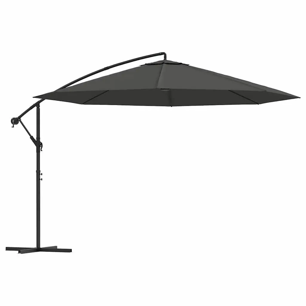 Cantilever Garden Parasol 350 cm Outdoor Hanging Umbrella Sunshade Anthracite