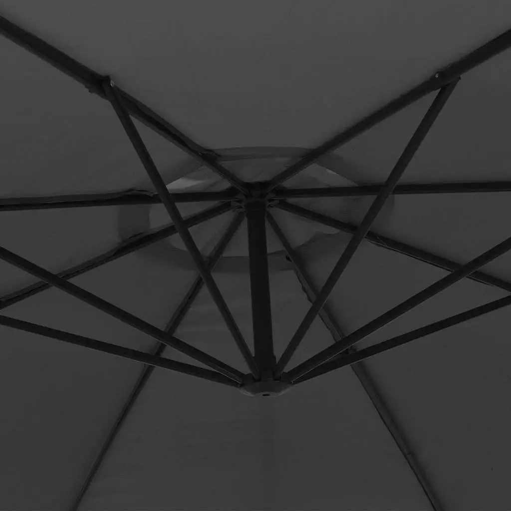 Cantilever Garden Parasol 350 cm Outdoor Hanging Umbrella Sunshade Anthracite