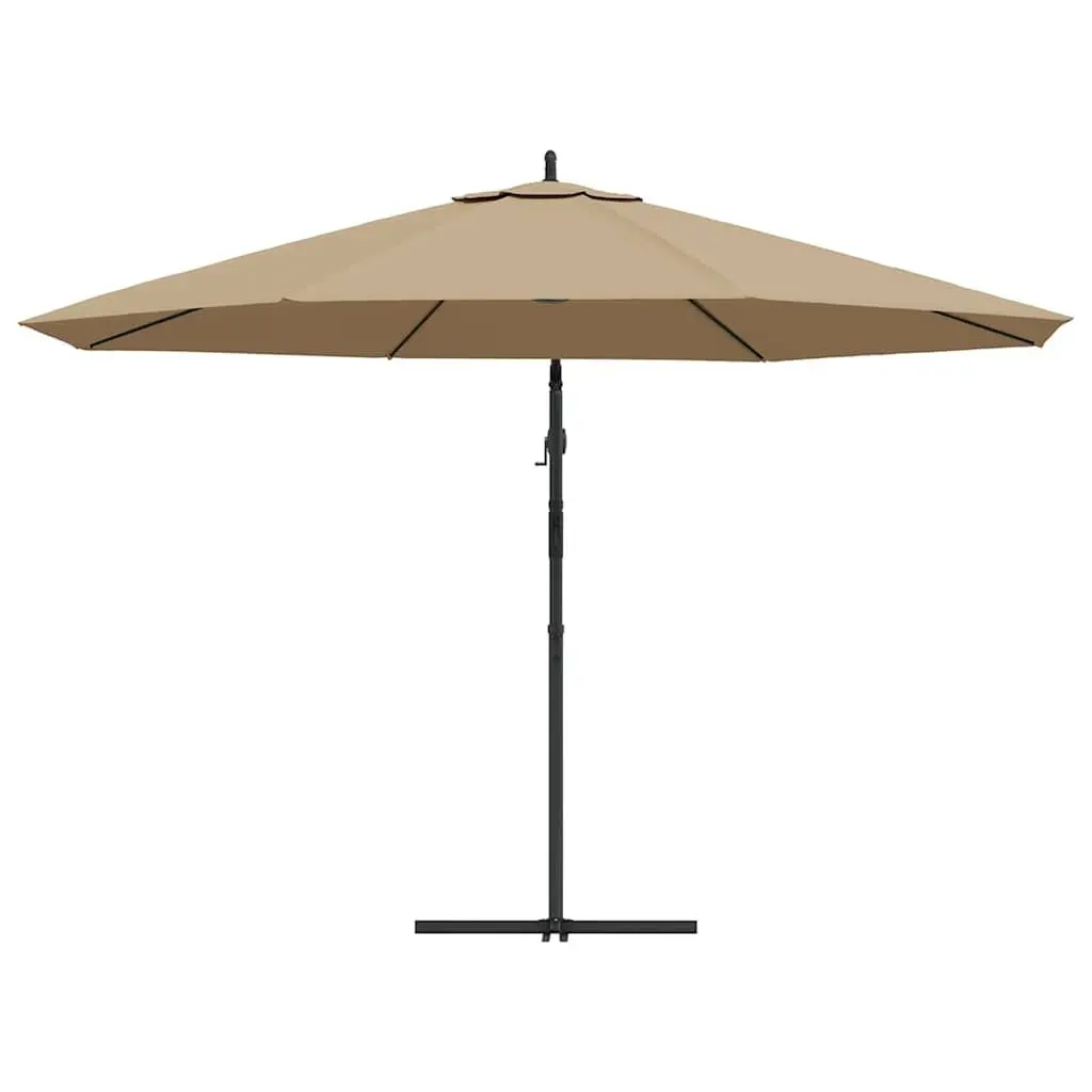Cantilever Garden Parasol Outdoor Use 350cm Taupe Shade