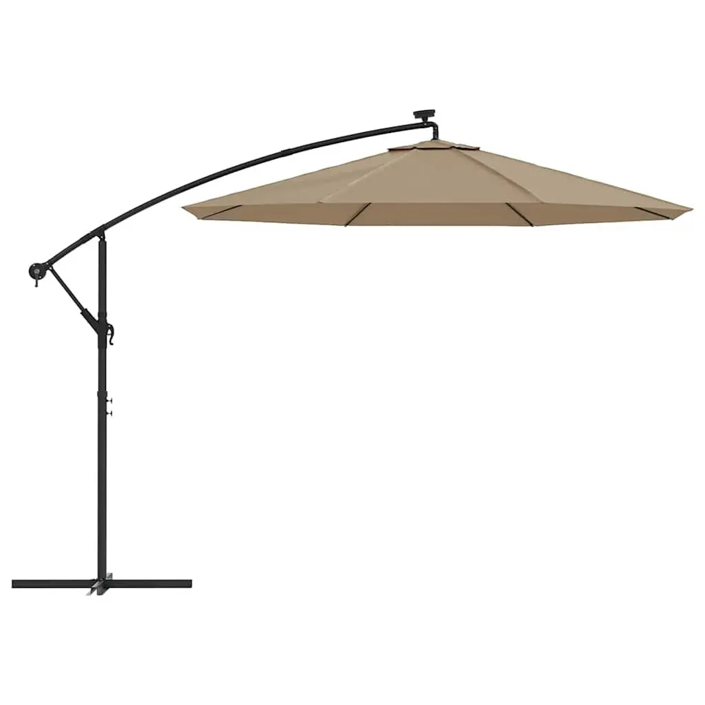 Cantilever Garden Parasol Outdoor Use 300cm Taupe