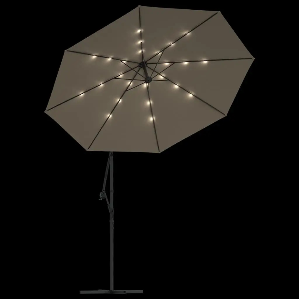 Cantilever Garden Parasol Outdoor Use 300cm Taupe