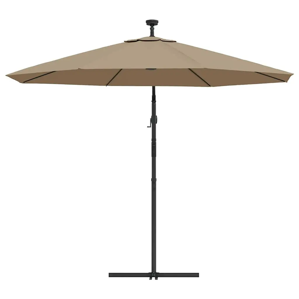 Cantilever Garden Parasol Outdoor Use 300cm Taupe