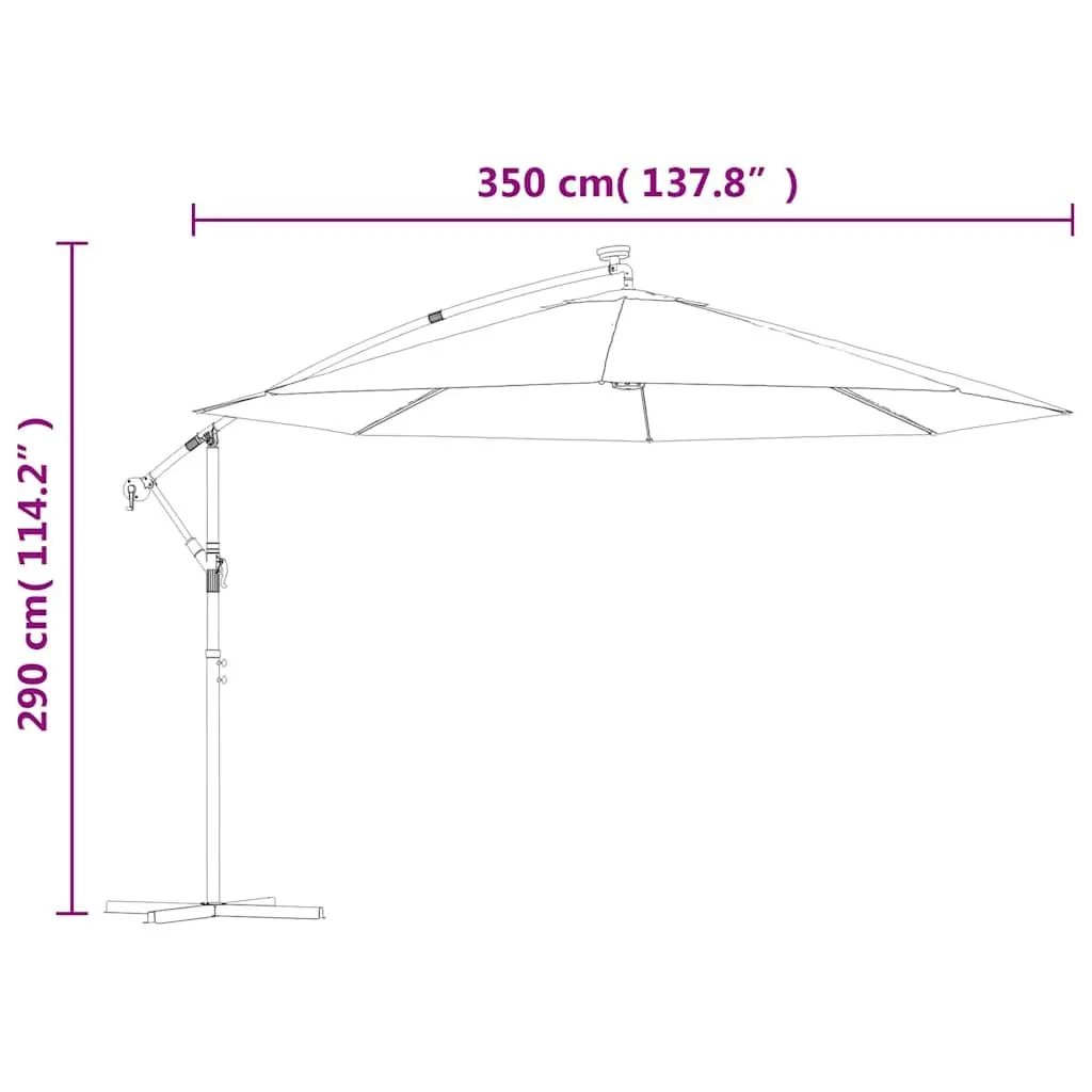 Cantilever Garden Parasol for Outdoor Use 350cm