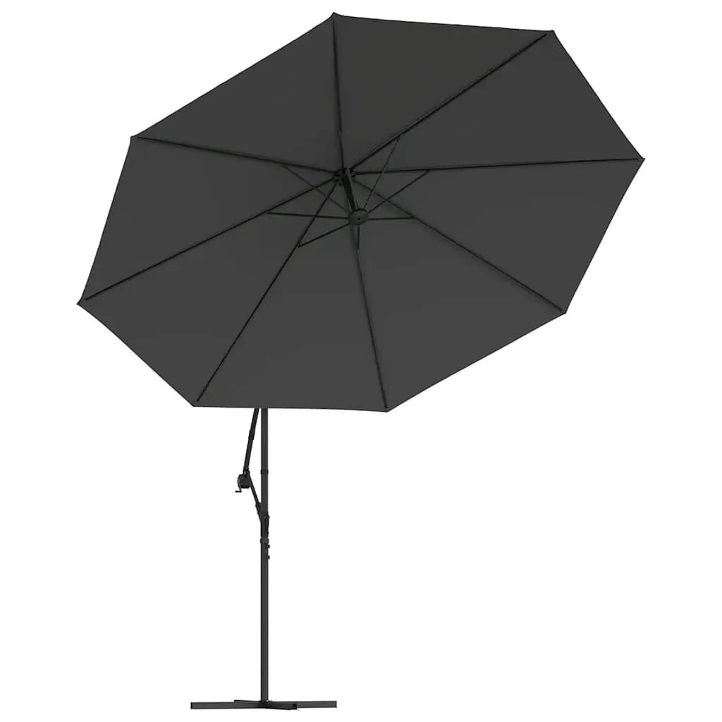 Cantilever Garden Parasol Outdoor 350cm with Solar Powered LED Lights