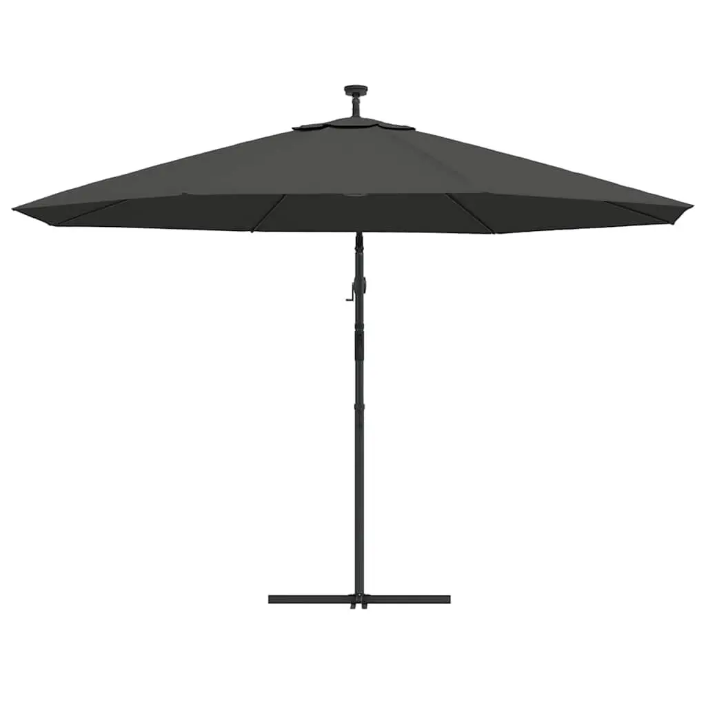 Cantilever Garden Parasol Outdoor 350cm with Solar Powered LED Lights