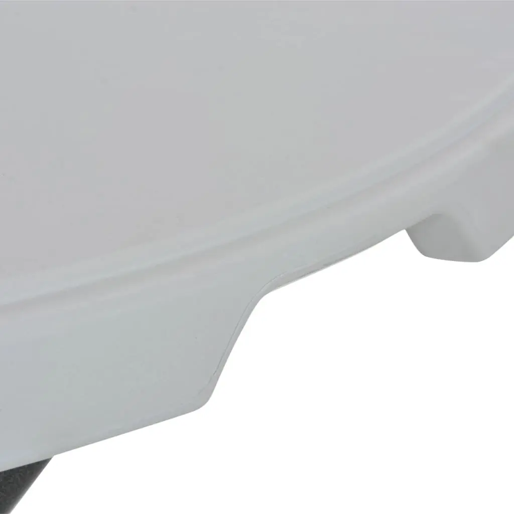 Folding Bar Table White 80x110cm Outdoor Furniture Weather-Resistant Tabletop