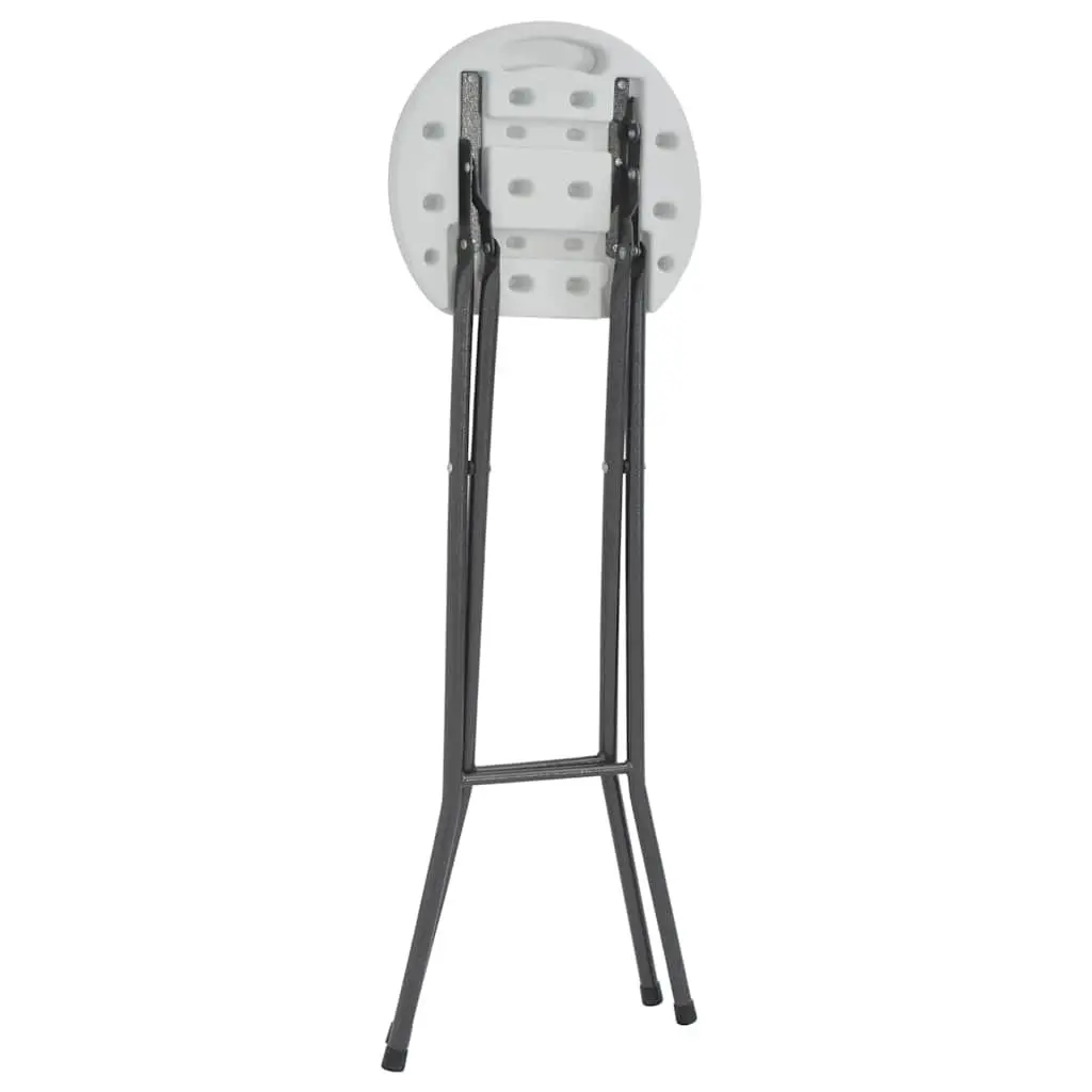 Folding Bar Stools 2 pcs Outdoor Seating Garden Patio Balcony Chairs White