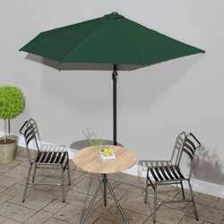 Half Round Parasol: Green Shade Umbrella 270cm Specifications