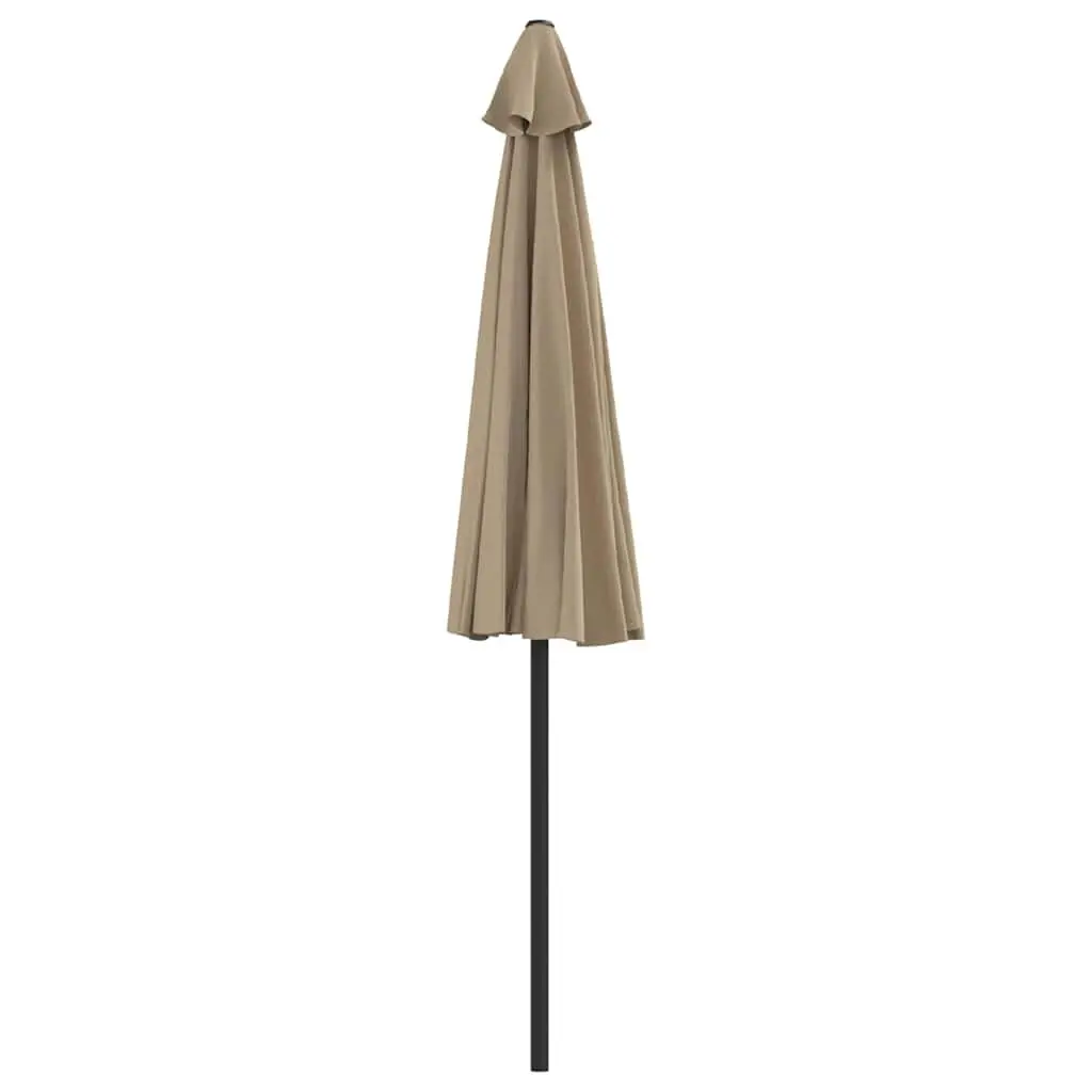 Half Round Garden Parasol Outdoor Shade Umbrella 270 x 144 cm
