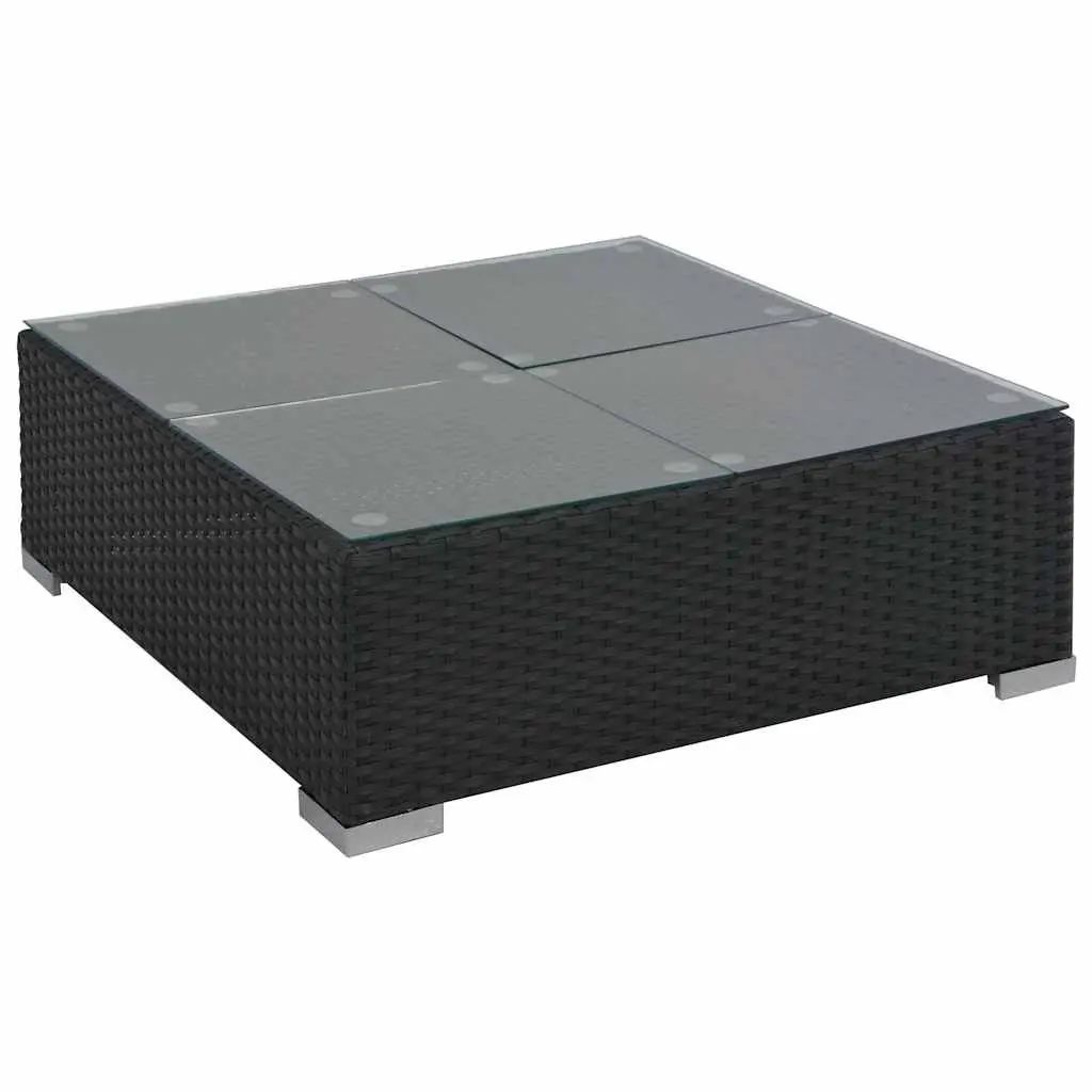 Outdoor Lounge Set Garden Furniture 6 Piece Black