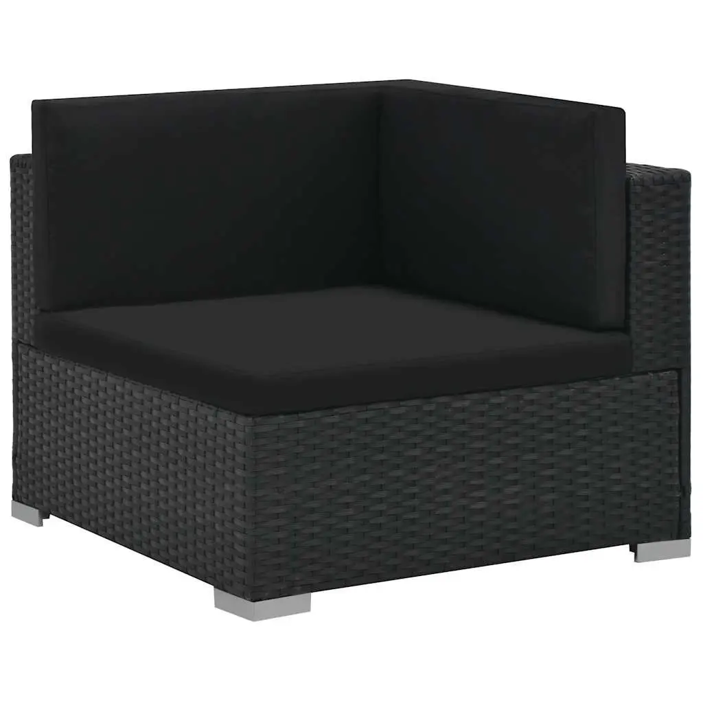 Outdoor Lounge Set Garden Furniture 6 Piece Black