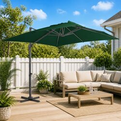 Specifications of 400x300 cm Green Cantilever Parasol