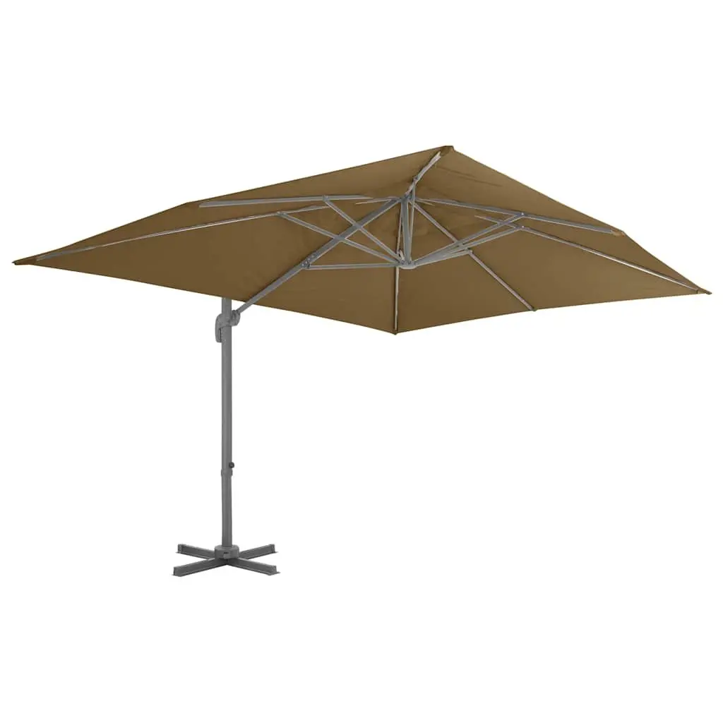 Cantilever Garden Parasol Outdoor 400x300cm Taupe