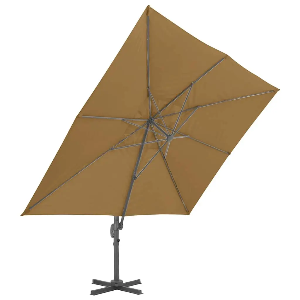 Cantilever Garden Parasol Outdoor 400x300cm Taupe