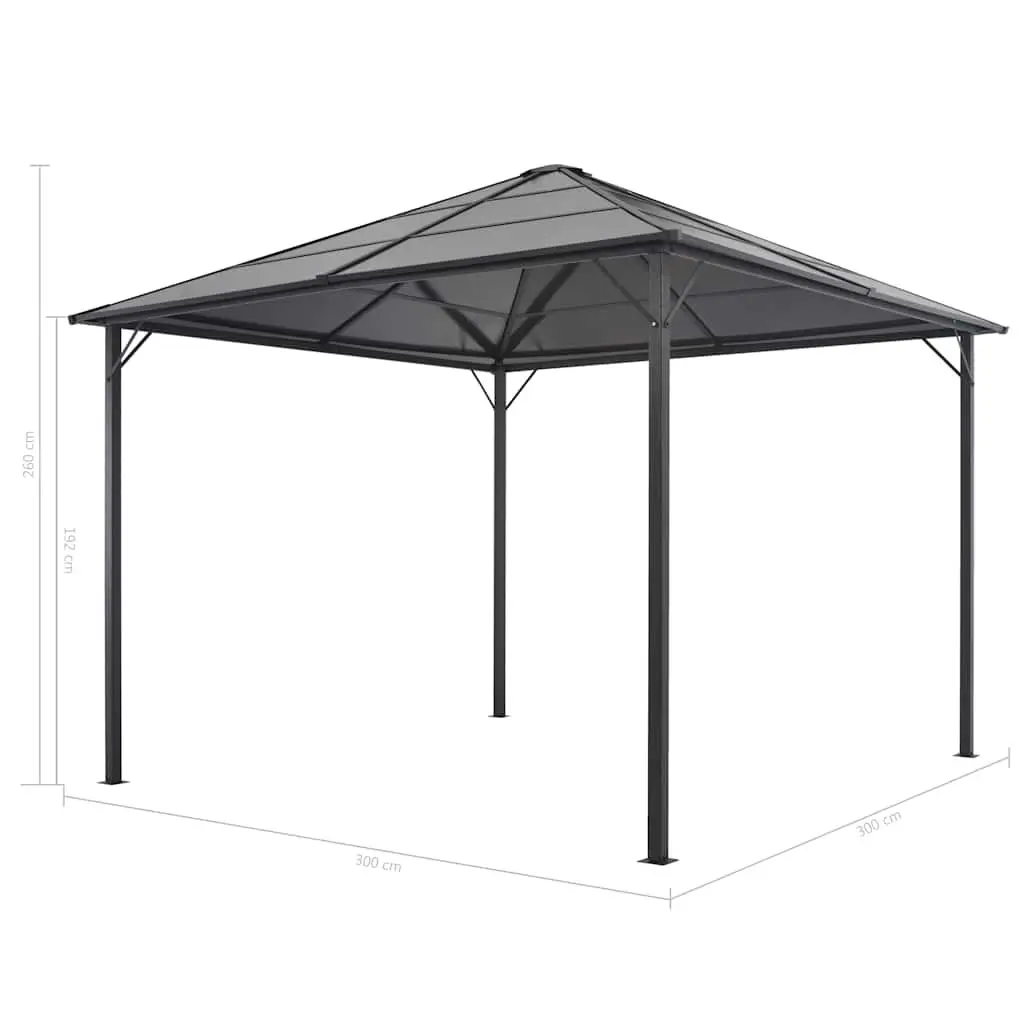 Outdoor Gazebo for Garden 3x3 m Black Canopy with Curtains