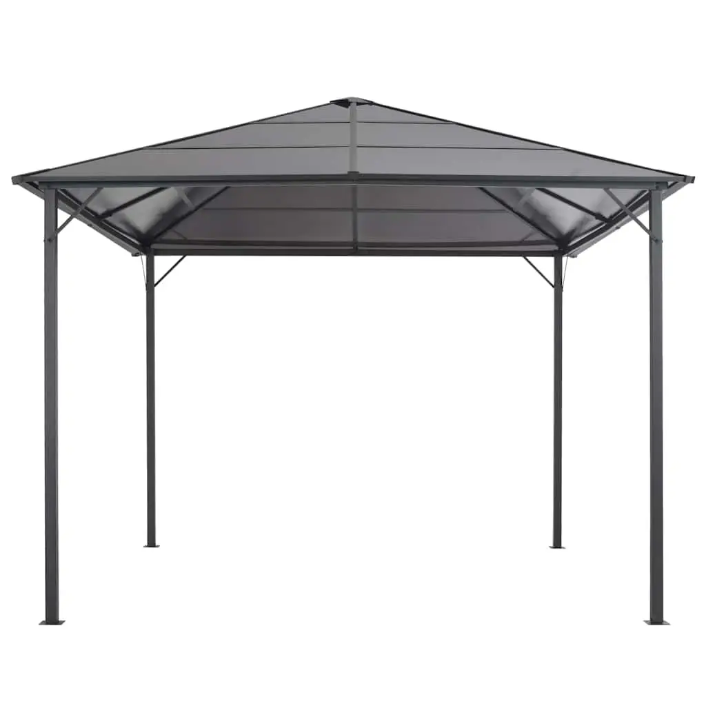Gazebo Outdoor Sunshade 3x3m Aluminium Frame UV-Resistant PC Roof Garden Shelter