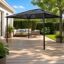 Gazebo Specifications: 4x3x2.6m, Aluminium Frame, UV Roof