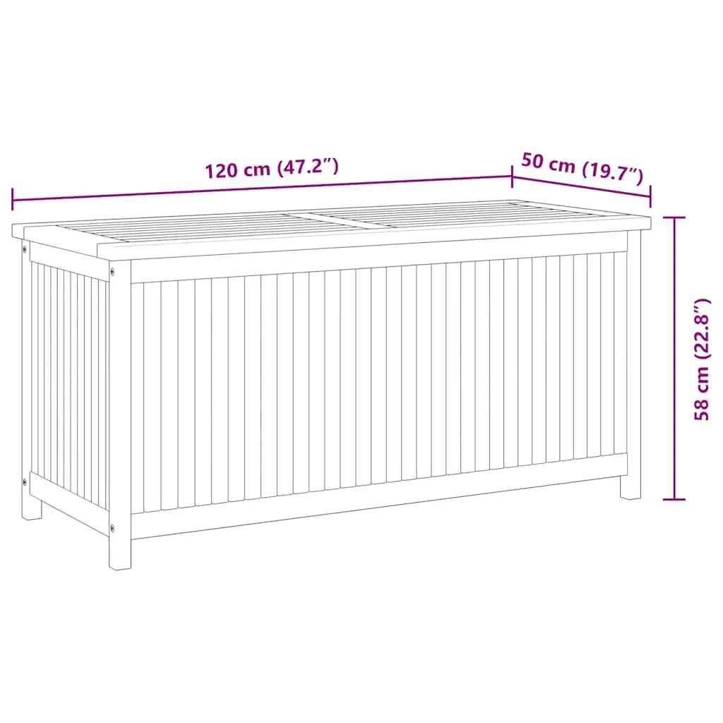 Storage Box with Water-Resistant Lining 120x50x58 cm