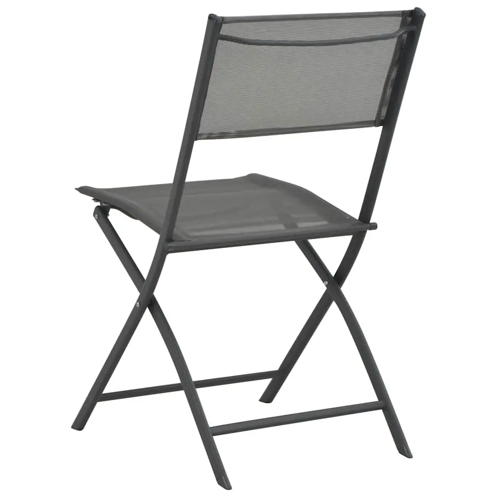Folding Outdoor Chairs 2 pcs Grey