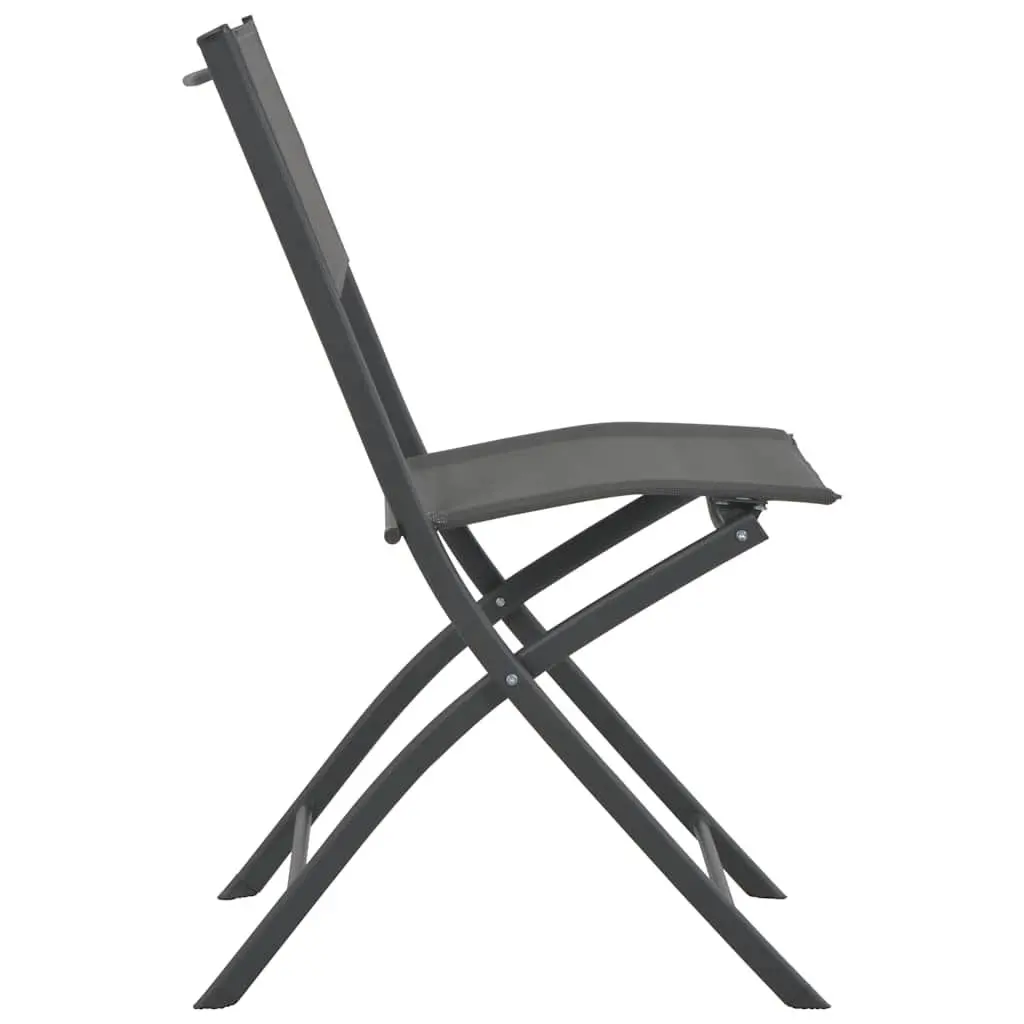 Folding Outdoor Chairs 2 pcs Grey