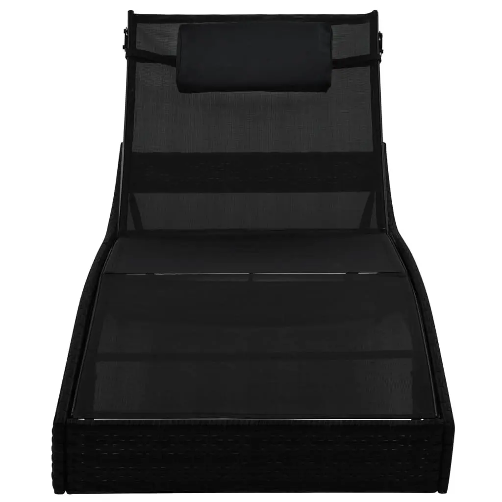 Sun Lounger Reclining Garden Chair Outdoor Patio Pool Lounge Sunbed with Pillow