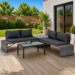 3-Piece Outdoor Lounge Set: Dimensions and Details