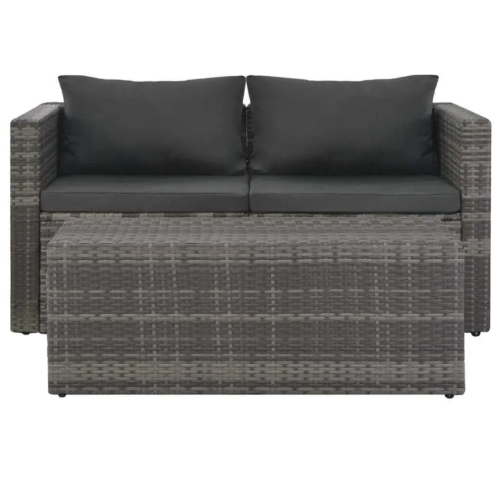 Garden Lounge Set Outdoor Furniture 6 Piece Grey