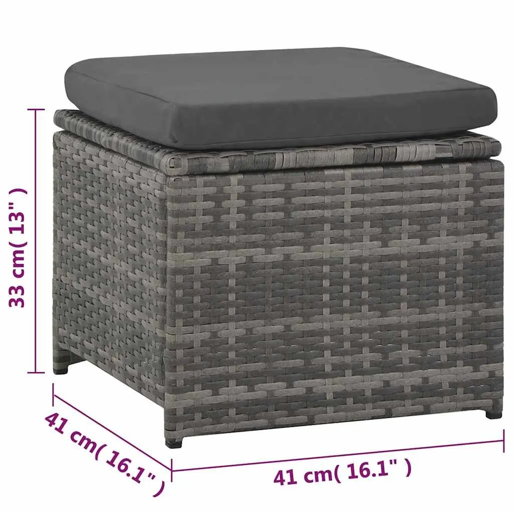 Garden Lounge Set Outdoor Furniture 6 Piece Grey