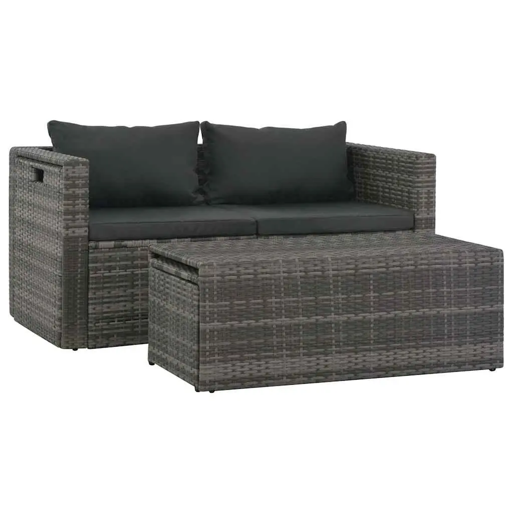 Garden Lounge Set Outdoor Furniture 6 Piece Grey