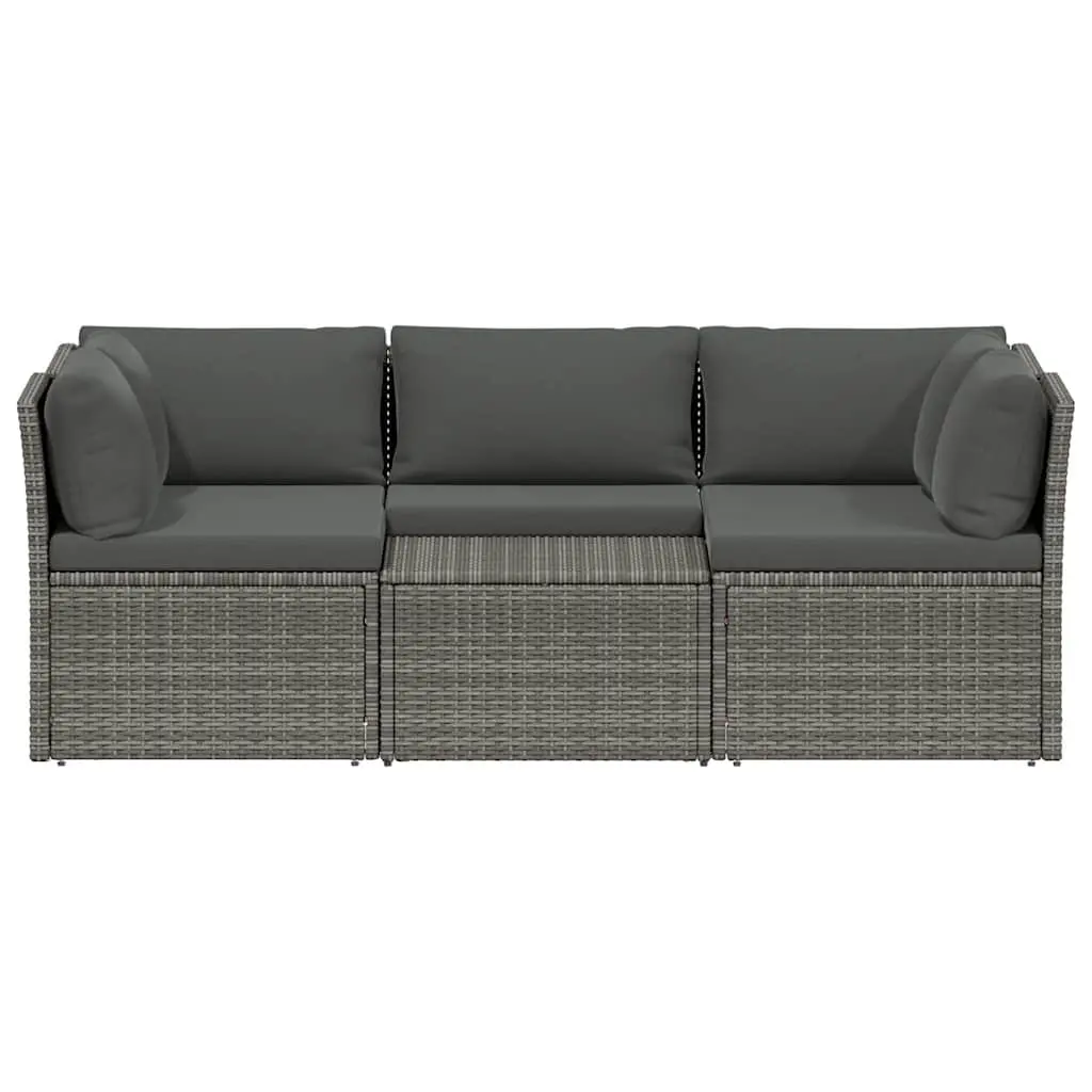 4 Piece Garden Sofa Set with Cushions