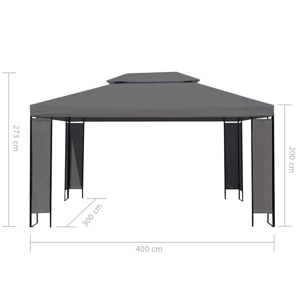 300x400 cm Anthracite Gazebo Canopy