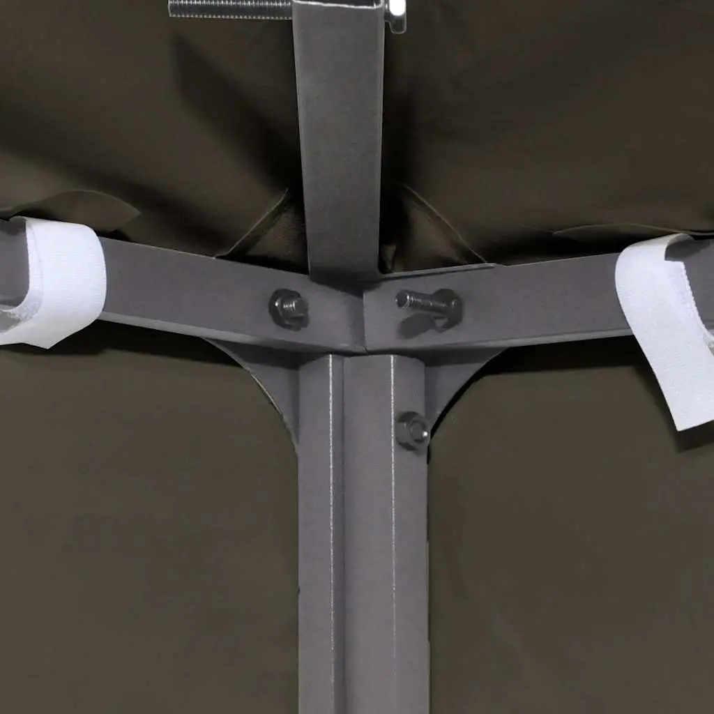 2-Tier Gazebo Top Cover Outdoor Canopy Roof Replacement Shade 3x3 m Taupe