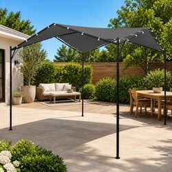Gazebo 4x4 m Anthracite Garden Outdoor Patio Canopy Frame Tent Shade Structure