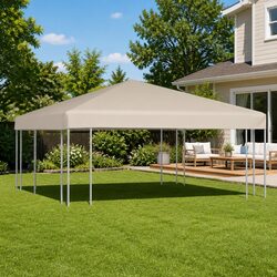 3x3 m Beige Gazebo Top Cover for Outdoor Use